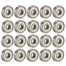 20pcs Deep Groove Ball Bearing 627ZZ Double Shield 7 x 22 x 7mm Carbon Steel