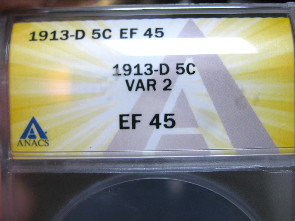 1913-D Type 2 Buffalo Nickel ---- XF-45 ANACS Graded Coin ---- #446C - Image 2 of 4