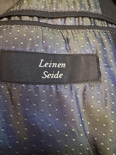 Schneiders Salzburg Size 38 Men’s Joachim Silk Linen Blazer Olive Green Black - Picture 5 of 12