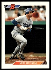 1992 Bowman Mike Scioscia Los Angeles Dodgers #368