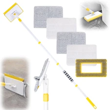 Baseboard Cleaner Tool with Long Handle,Wall Cleaner Mop with Extendable Handle 