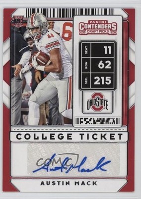 2020 Contenders Draft Picks College Ticket Austin Mack #242 Rookie Auto RC 1u5y