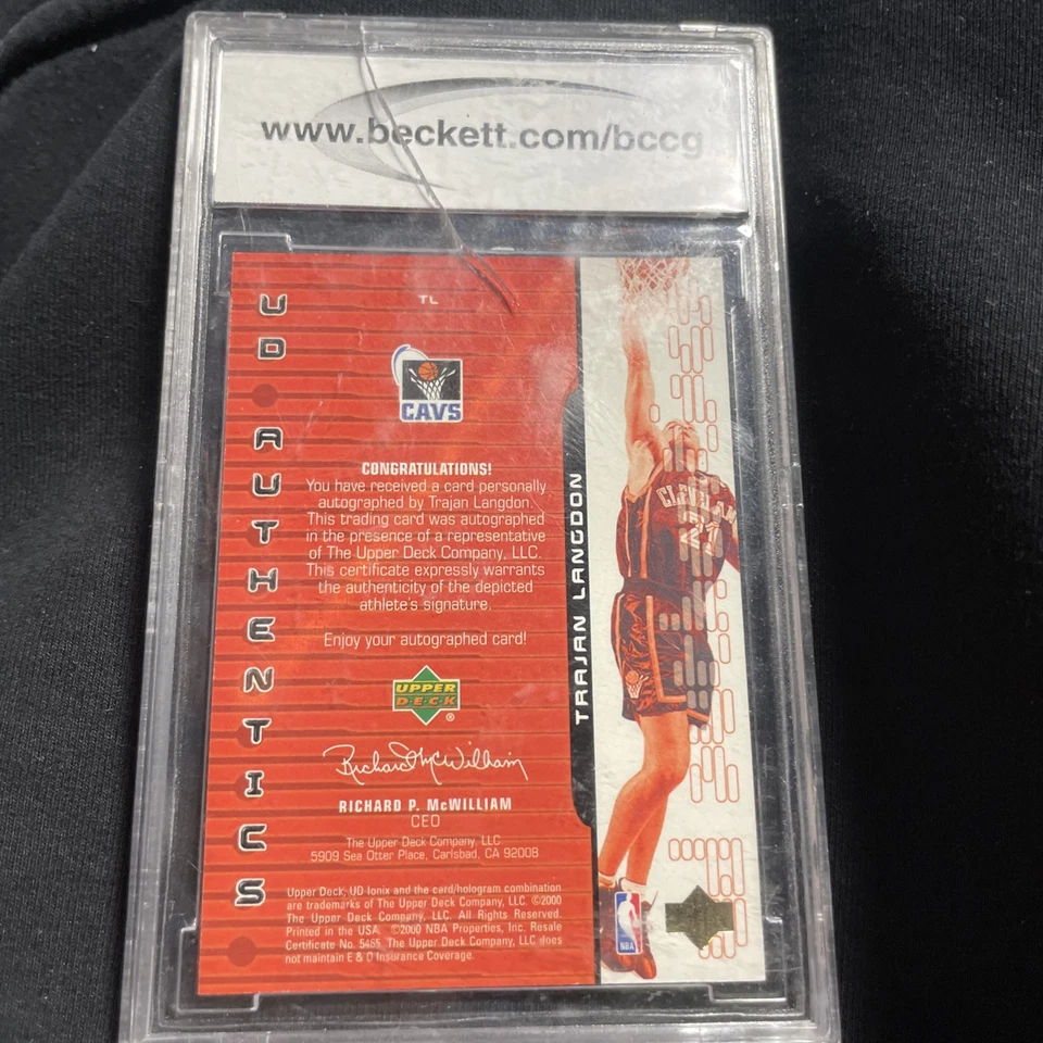 signed basketball card - Image 2 of 2