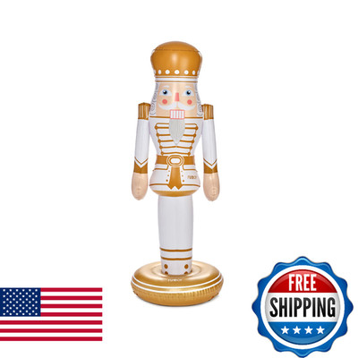 FUNBOY Gold Inflatable Nutcracker   5ft Tall Indoor/Outdoor Holiday Decoration  