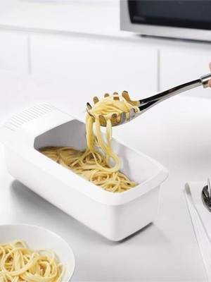 1 Stück Mikrowelle Nudelkocher mit Sieb Hitzebeständige Pasta Boot Spaghetti