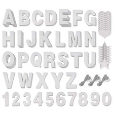126 Piece Make Your Own Banner Kit, DIY Banner with Silver Glitter Letters A-Z