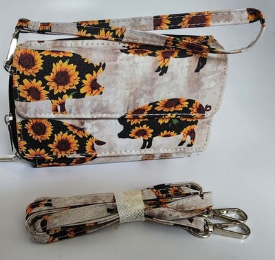 NGIL Stylish Piggy Sunflower Canvas All In One Wallet