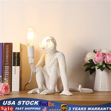 Creative Resin Sitting Monkey Table Lamp Hanging Wall Light For Bedroom