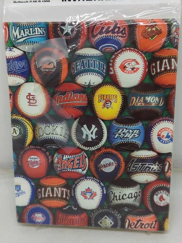 Logotipos de béisbol MLB vintage invitaciones de fiesta sello 8 quilates de 1998 Foto 2 de 4