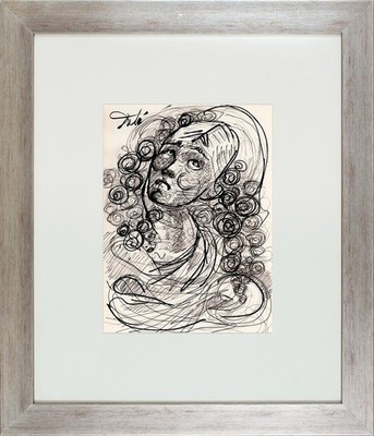 SALVADOR DALI - old sketch INK - GREAT ART !!! 