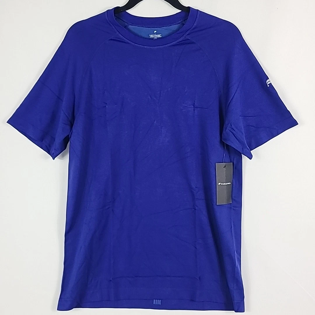 NEW Fabletics Men’s Training Day Tee Admiral Blue Size L