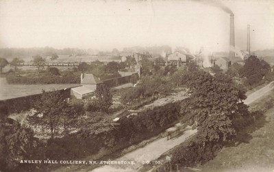 ANSLEY HALL COLLIERY, NR ATHERSTONE, ALTE FOTO-POSTKARTE (ref 5915/W9)