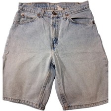 Vintage Levis 550 Shorts Mens Size 31 Denim Orange Tab 90s Mexico Excellent