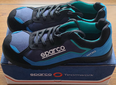 Sparco Nitro Teamwork Herren Sneaker blau schwarz türkis EU 45 Low Top