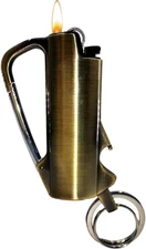 Lighter Case. Carabiner Keychain BIC Lighter Holder Full Size BIC J6 Silver