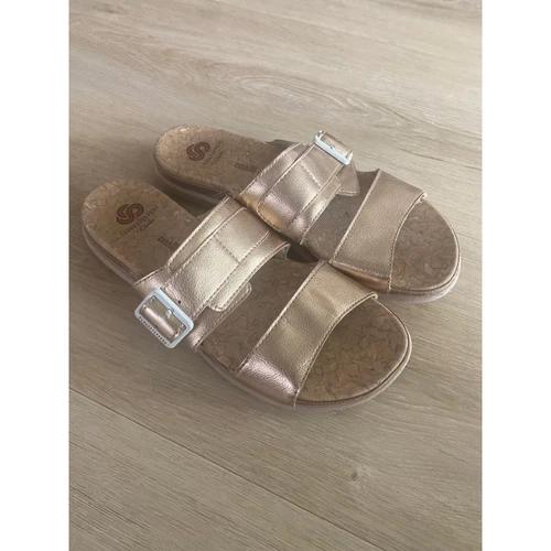 Cloudsteppers by Clarks sandali slide oro rosa taglia 8 comfort casual basic