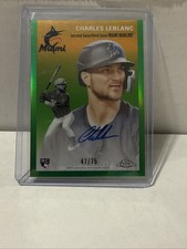 2023 Topps Chrome Platinum Anniversary Auto Charles Leblanc #CPA-CL Green, /75