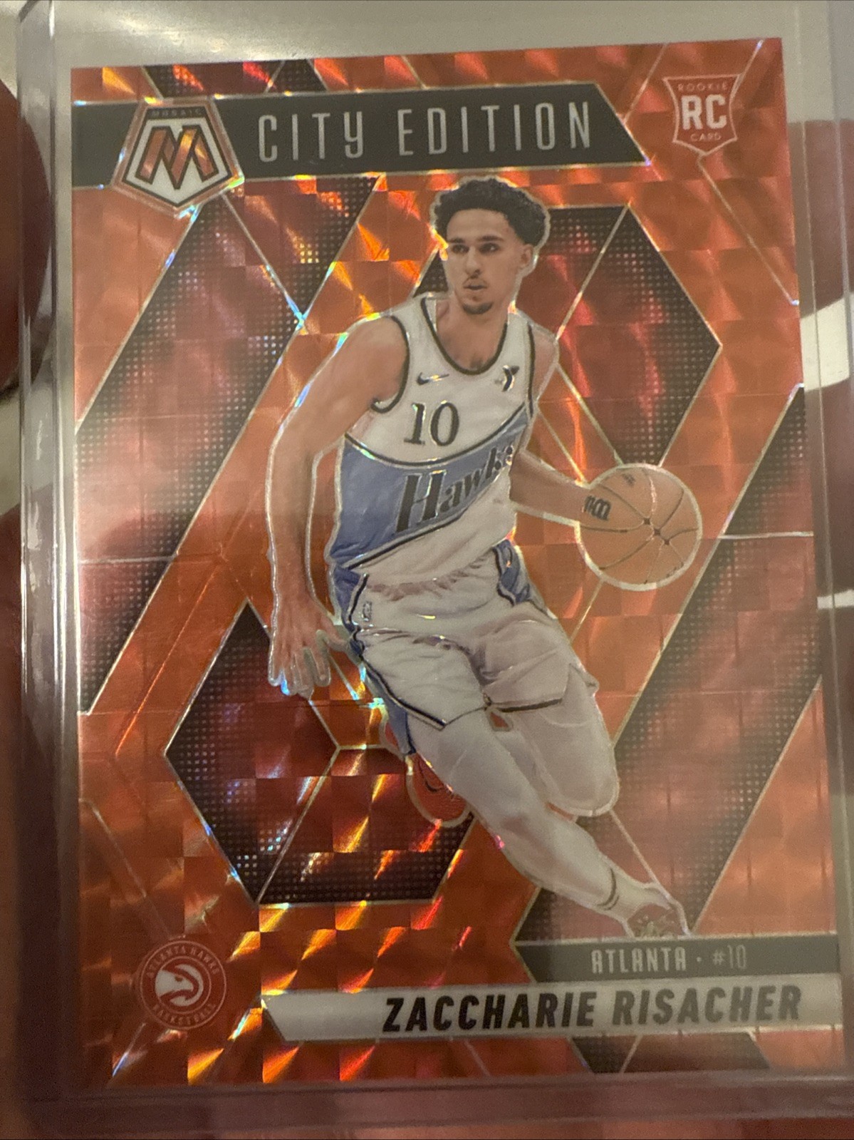 2024-25 NBA Mosaic Zaccharie Risacher RC City Edition Orange /249 #274