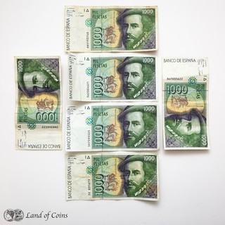 SPAIN: 6 x 1 000 Spanish Peseta Banknotes.
