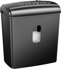 8-Sheet Micro Cut Paper Shredder P-4 High Security for Home Office Use with Hand