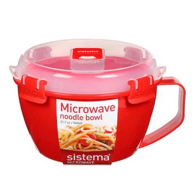 #ad Sistema 1109ZS Microwave Collection Noodle Bowl 1 Count Pack of 1 Red $12.65