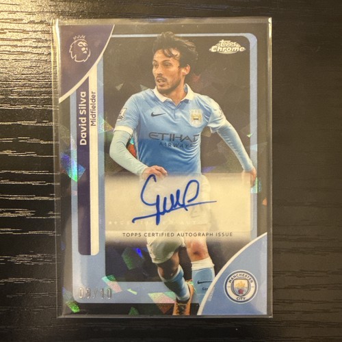 2025-26 David Silva Auto Topps Chrome Sapphire Premier League Black /10 #CA-DS
