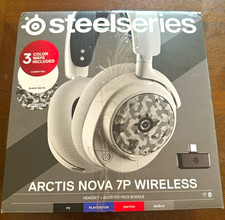 SteelSeries Arctis Nova 7P Wireless Bluetooth Headset White/Grey Camo Bundle