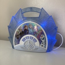 DISNEY Frozen Sing along Portable Karaoke Machine light up Works Great 