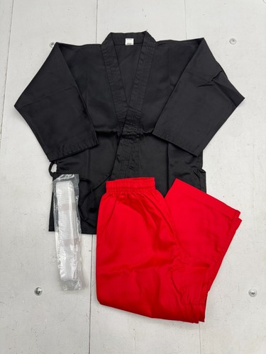 Lupo Arti Marziali Nero Rosso 3 Pezzi BJJ GI Bambini Taglia 400-B 0 - Foto 1 di 8