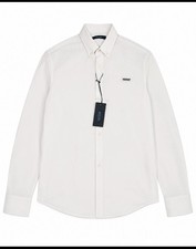 VERSUS Versace Men’s White Long Sleeve Dress Shirt Size US 42 Luxury Designer
