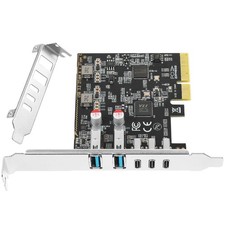 PCIe USB C 3.2/3.1 Gen 2 Expansion Card, 5 Port 3 Type-C  2 Type-A PCI-E A...