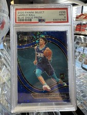 2020 Panini Select #298 LaMelo Ball Blue Disco Prizm 23/25 PSA Mint 9