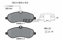 Textar Bremsbelagsatz, Scheibenbremse 2459501 FüR CitroËN Fiat Peugeot Toyota
