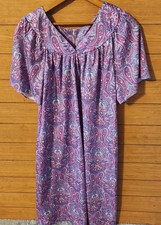 Vintage Anthony Richards House Lounge Dress Sz Medium Multicolor Floral Paisley