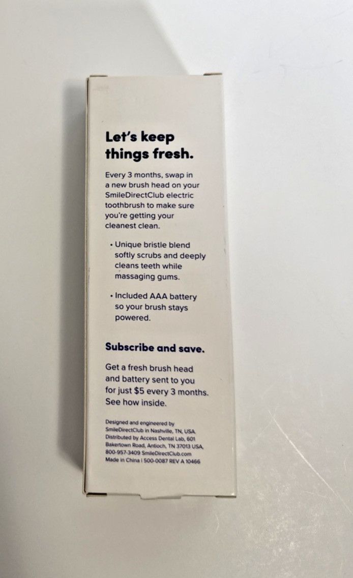 Lot of 3 Smile Direct Club Toothbrush Brush Head Refill New Sealed