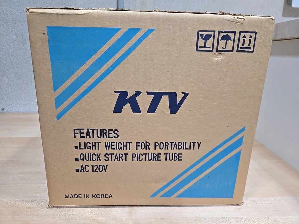 Vintage KTV 12" Ivory Prison TV CRT Retro KT1210A Black&White Sealed New In Box - Image 2 of 4