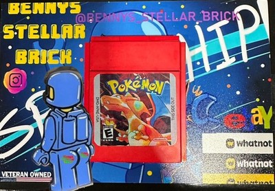 Lego GameBoy 72046 Upgrade Pokemon Red Holographic Game Cart