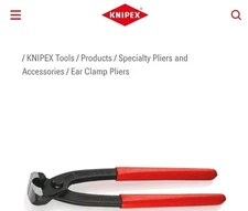Knipex 8 3/4 Ear Clamp Pliers Model 10 98 I220 Made In Germany New In Box