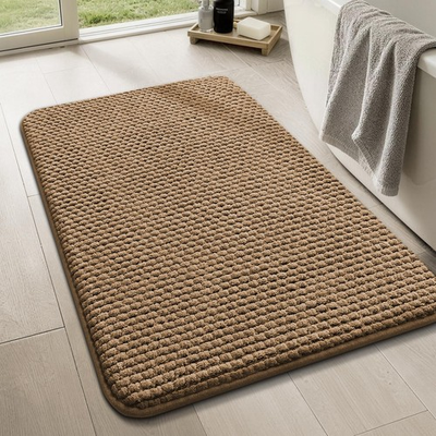 #ad Bathroom Rugs 17x24 Extra Thick Soft Absorbent Chenille Bath Rug Non Slip Qu... $24.03