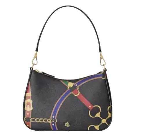 Vintage Y2K Lauren Ralph Lauren black nylon hobo shoulder bag | eBay