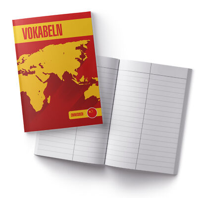 itenga Vokabelheft Chinesisch DIN A5 56 Seiten Naturpapier Schule Freizeit neu