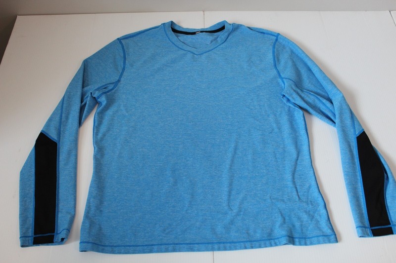 LULULEMON Blue Long Sleeve Active Top Men's Approx L Large NICE!!!