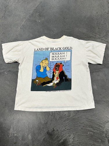 1990s Tintin Land Of Black Gold Comic Thailand Single Stitch Tee - Picture 2 of 11