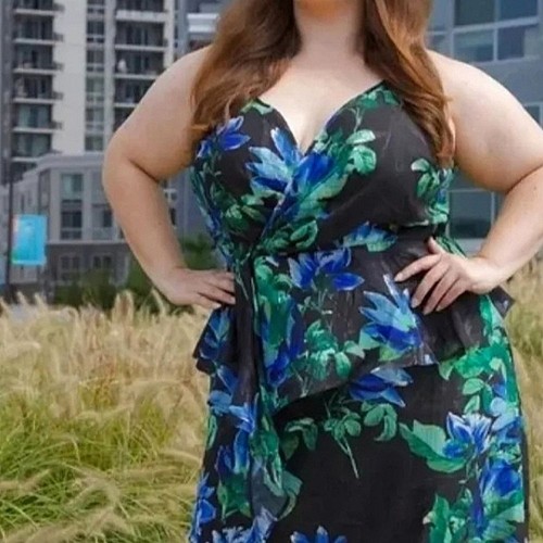 New Maree Pour Toi Plus Black, Blue & Green Floral Tank Top 24W - Bild 2 von 4