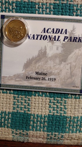 LOT OF 2 GOLD PLATED QUARTERS MAINE & HAWAII NATIONAL PARKS - Picture 9 of 14