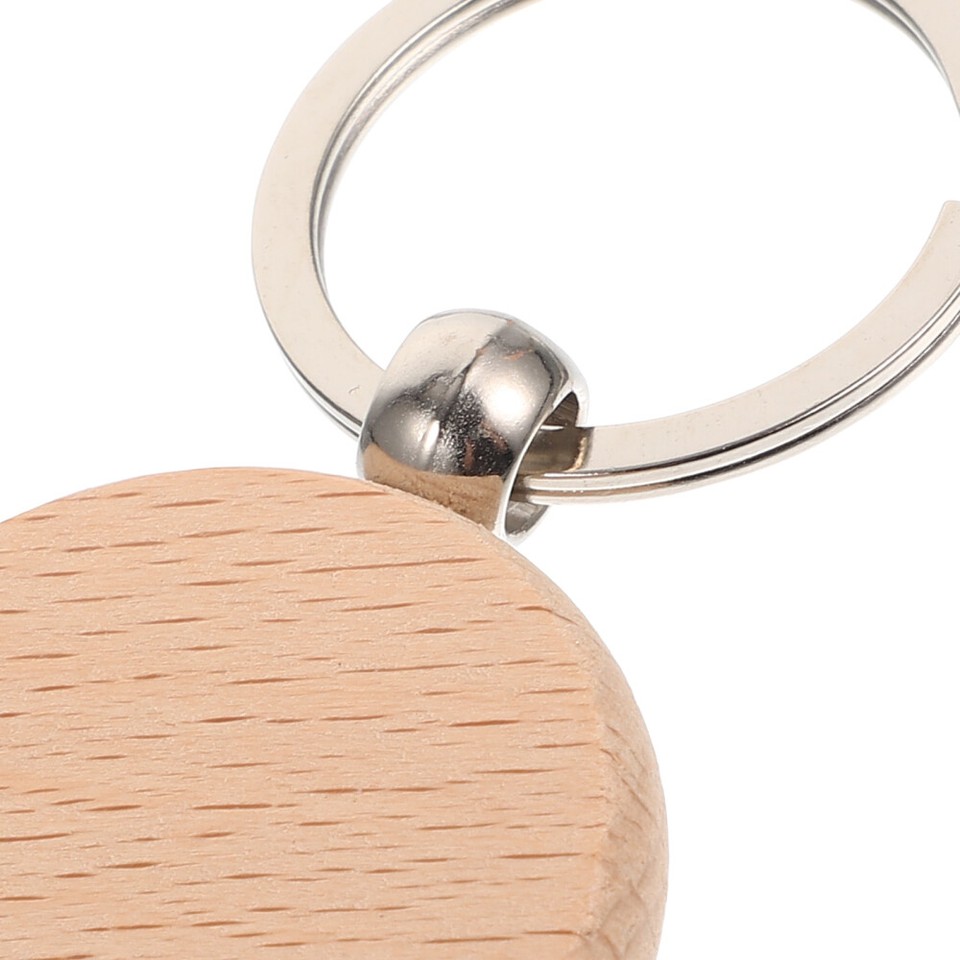 30 Pcs Keyring Making Supplies Wooden Keychain Unique Blank eBay