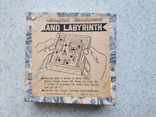 Vintage Shackman Handcrafted Hardwood Hand Labyrinth Original Box Toy