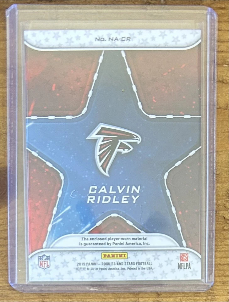 Calvin Ridley Rookies & Stars Jersey Patch NFL Authentic #NA-CR Panini 2019  - Image 2 of 2