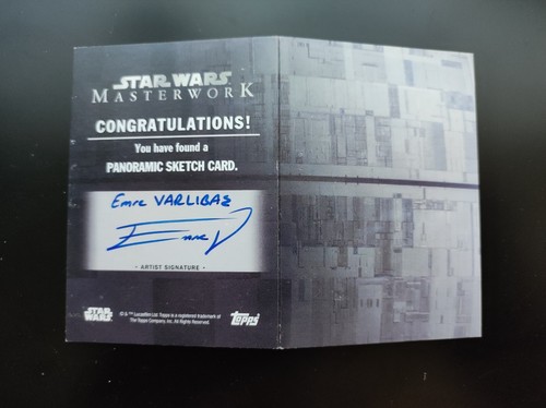 2022 /23 Topps Star Wars Masterwork Sketch Card R2-D2 C-3PO Emre Varlibas 1/1 - Picture 2 of 3