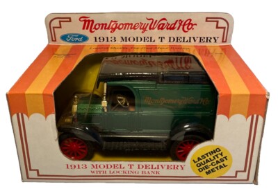 Ertl Montgomery Ward Ford Model T 1913 Delivery Bank Die Cast Metal (B254)